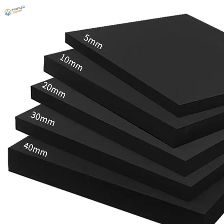 2pcs high-density EVA foam sheets, black 5mm to 40mm thicknesses