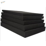 Stack of black high-density EVA foam sheets, 5 to 40mm thick