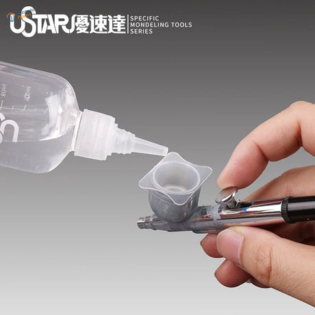 Clear squeeze bottle filling 2pcs paint strainer cup reservoir for airbrush