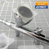 Chrome-finished 2pcs paint strainer cup airbrush with square nozzle cap