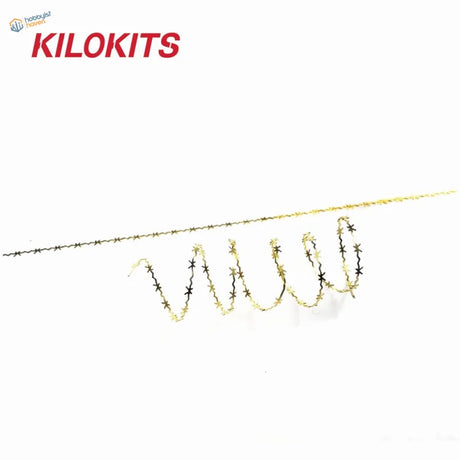 2pcs photo etched barbed wire gold chain from Kilokits