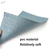 2pcs PVC floor tiles: soft light blue PVC sheet with textured brick pattern