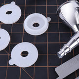 2pcs soft rubber airbrush lids with white silicone funnel caps and tab