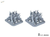 Gray 1/35 3D-printed hands in rock gestures for scale modeling tools