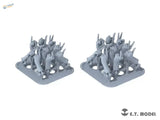 Gray 1/35 3D-printed hands set with rock gestures for scale modeling tools