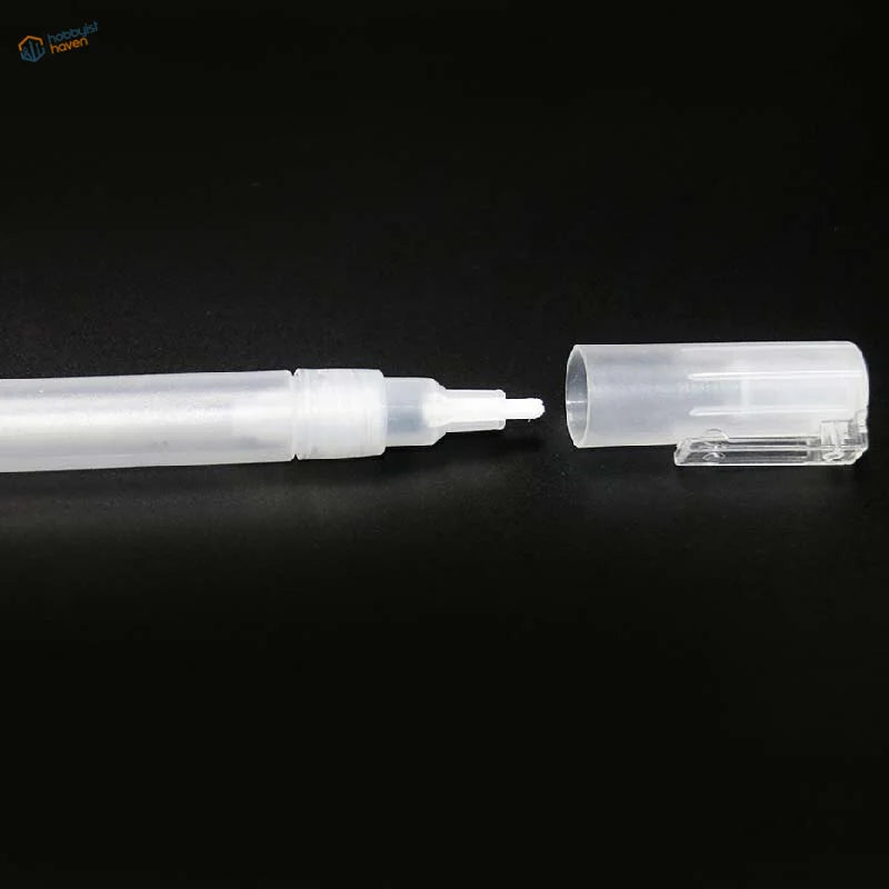 Transparent 3-10mm refillable pen with clear cap and white tip for scale modeling