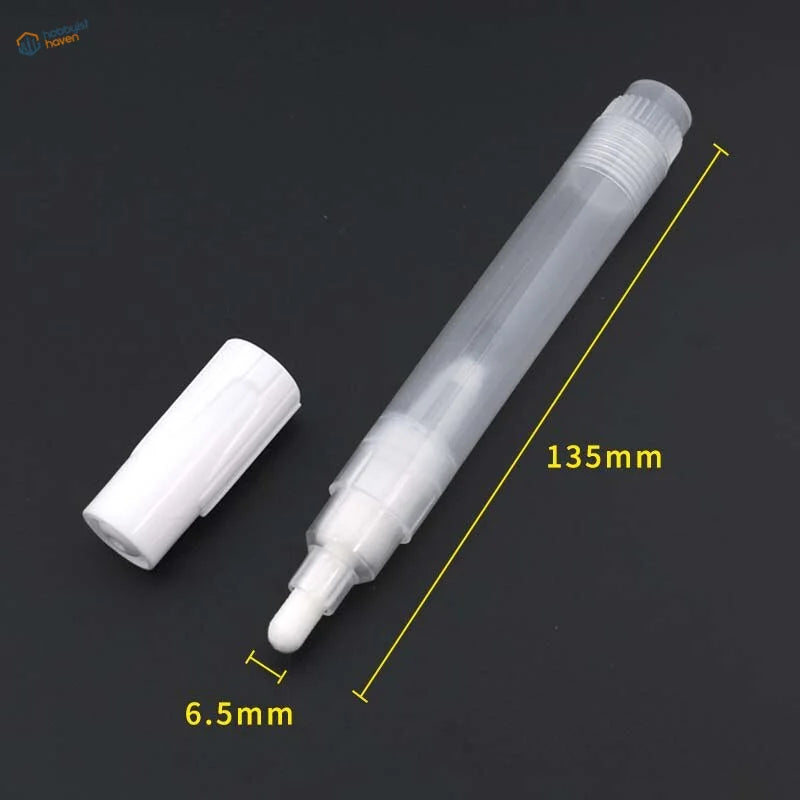 135mm transparent refillable pen with white cap for scale modeling tools
