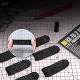 Black textured cut-resistant neoprene sheaths for precision grip