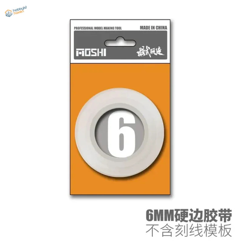 6mm transparent scribing tape: white hard-edge adhesive in package