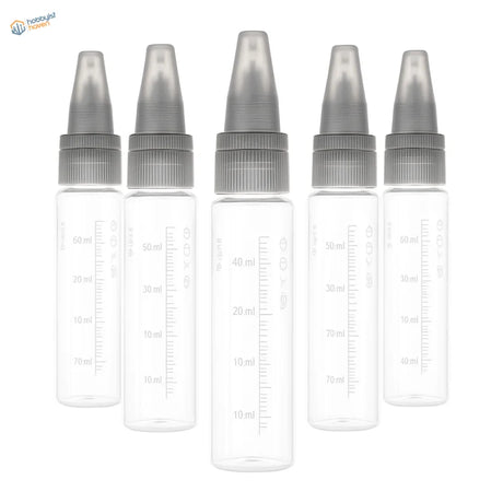 Clear DSPIAE wash-free airbrush extra mixing bottles with ml markings