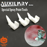 3 sizes splashes airbrush accessory, white plastic scale modeling tools by Calabaza Model