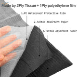 Black and white tattoo absorbent pads with waterproof PE film for precision hobby tools