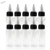 Clear 30/60/120 ml paint mixing bottles with steel mixing ball, dropper tips