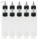 Clear 30/60/120ml tattoo ink bottles with steel mixing ball