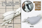 White plastic model part with grayish tint after 30ml high density water-based putty application