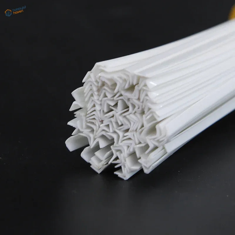 30pcs L-shaped styrene profiles with white plastic zipper tracks