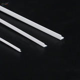 30pcs white plastic L-shaped styrene profiles corner trim pieces