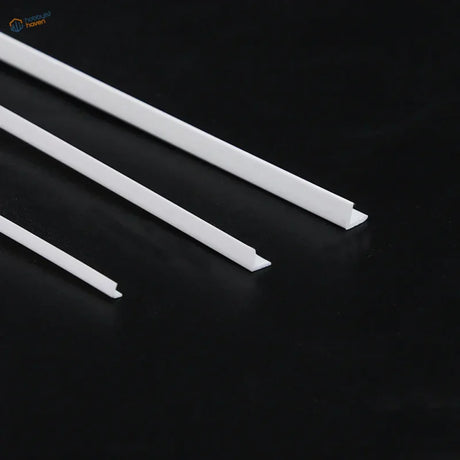 30pcs white plastic L-shaped styrene profiles corner trim pieces