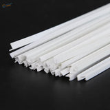 30pcs L-shaped styrene profiles with white plastic notched trim edges