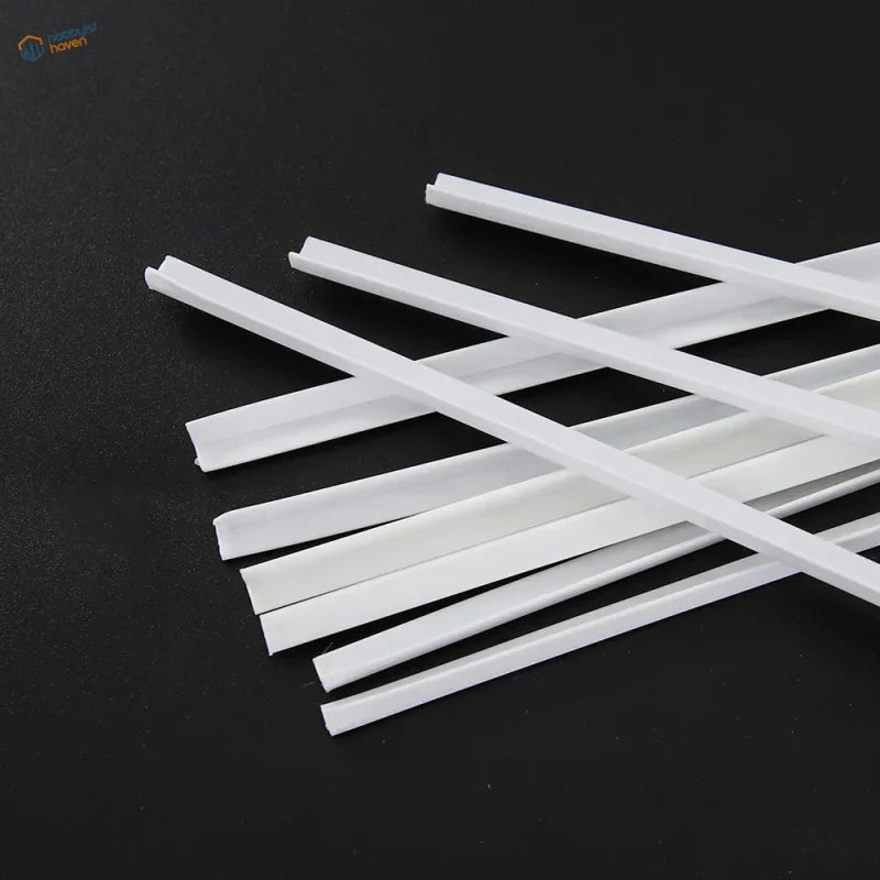 30pcs L-shaped styrene profiles white plastic strips