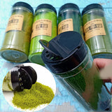 500ml tree grass powder shaker: clear bottle with black lid and green matcha