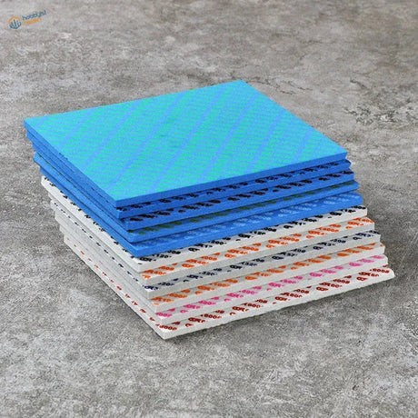 Colorful #320-5000 sanding sponges stack in blue, white, pink for flawless hobby mio finish
