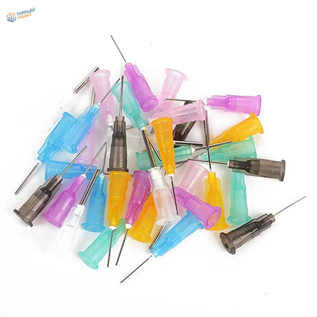 35pcs blunt needles 16GA-25GA colorful syringe tips for scale modeling