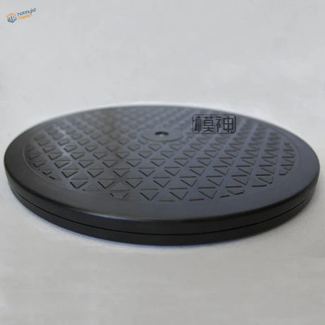 Black 360 degrees rotating plate with diamond pattern for scale modeling