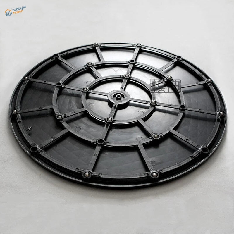 Black 360 degrees rotating plate back for scale modeling airbrushing