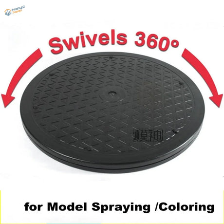 Black diamond plate rotating plate for scale modeling airbrushing