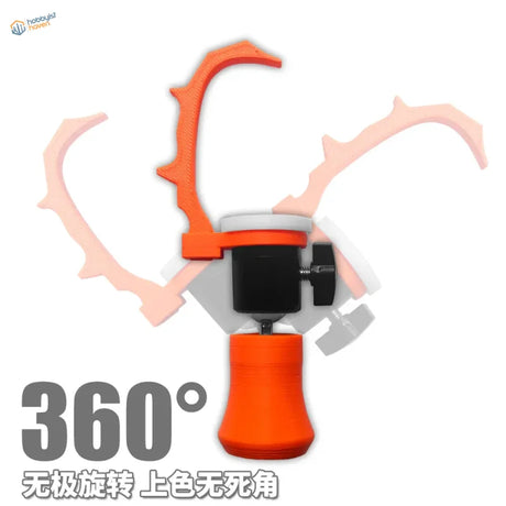 360° rotating handle for figure painting with orange tripod head