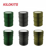 20pcs 1/35 green black olive drab metal drums for scale modeling dioramas