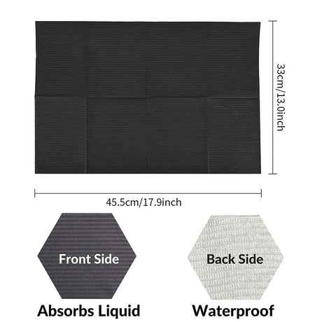 Black textured absorbent mat 45.5x33cm with waterproof back for precision hobby tools
