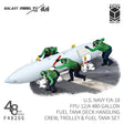 White 3d printed deck handling crew figures model for galaxy 1/48 f/a-18 including fuel tank details