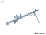 Gray plastic 1/16 German WWII MG34 machinegun model with tripod mount