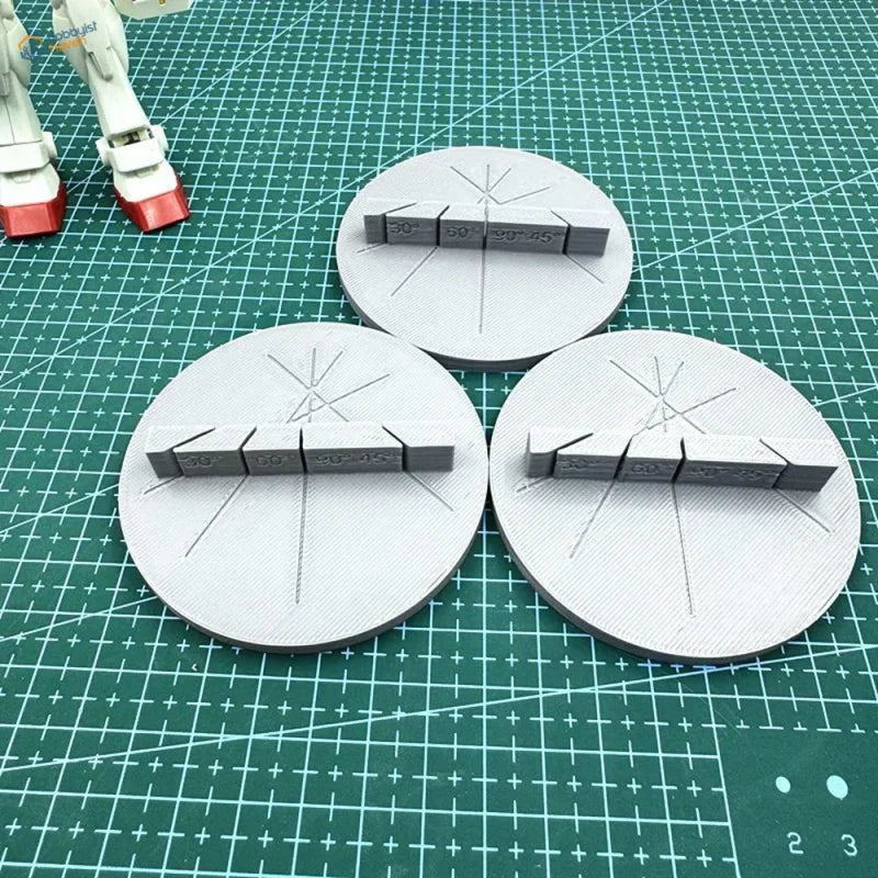 3D-printed multi-angle cutting aid with 30, 50, 90-45 degree plates