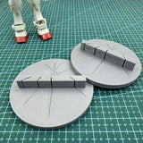 Gray 3D-printed circular protractor cutting aid with degree markings