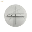 Silver 3D-printed precision hobby cutting aid clock with geometric texture