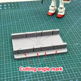 Gray 3D-printed multi-angle cutting jig with 30 60 90 45 degree marks