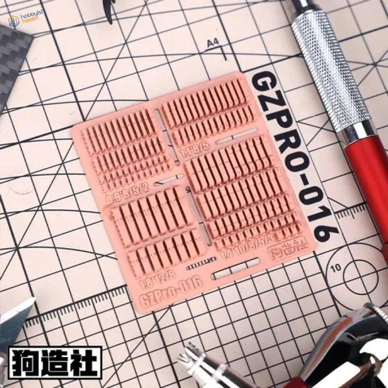 Pink gzpro-016 insert with 3D-printed details and metal pins for Gundam models