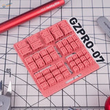 Pink silicone 3D-printed details keyboard key mold for Gundam scale modeling tools