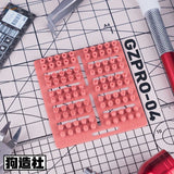 Pink gzpro-04 3D-printed scale modeling tool with paw prints