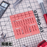 Pink gzpro-03 keycap puller, 3D-printed scale modeling tool