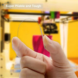 Flexible silver 3D printer nozzle cleaning kit wire with coil and curve