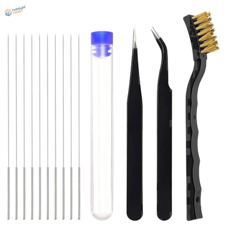 3D Printer Nozzle Cleaning Kit | Pins, Brush &amp; Tweezers | Hobbyist ...