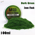 3mm dark green static grass in Manual Moment Terrain Series container
