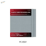 Gray 0.5mm graduated plastic board 190x250mm with grid pattern