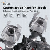 Gray metallic graduated plastic board with angular ridged design