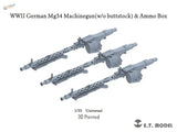 Gray 1/35 3D-printed German MG34 machine gun model without buttstock