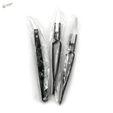 3pcs anti-static reverse tweezers for delicate parts, black metal, wrapped